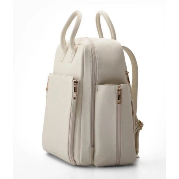 AYLA Co DIAPER BAG white cream Women’s Large Bag Travel Multipocket Carryon - Picture 7 of 16